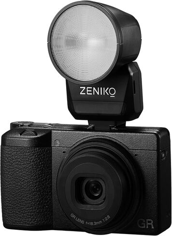 ZENIKO RF12M Mini On-Camera Flash - GN12 Manual Flash with Rotatable Head, Universal Single-Contact Mount, Built-in Diffuser, Compact Flash for DSLR & Mirrorless Cameras (Entry-Level Photography) in Kuwait