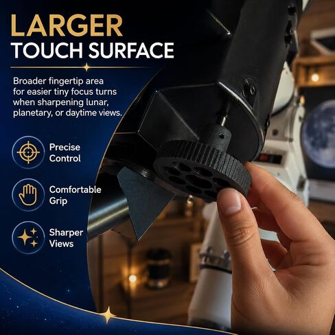 SplashNColor Fine Focus Knob Compatible with Meade ETX125 Telescope – Easier Precision Adjustment | Larger Grip Aid | Smooth Manual Control for Rear Focuser Refresh in Kuwait
