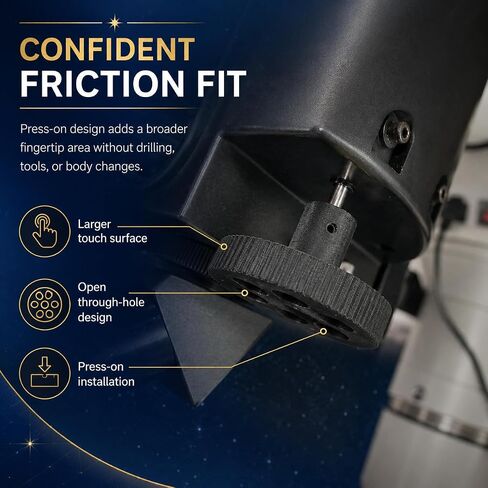 SplashNColor Fine Focus Knob Compatible with Meade ETX125 Telescope – Easier Precision Adjustment | Larger Grip Aid | Smooth Manual Control for Rear Focuser Refresh in Kuwait