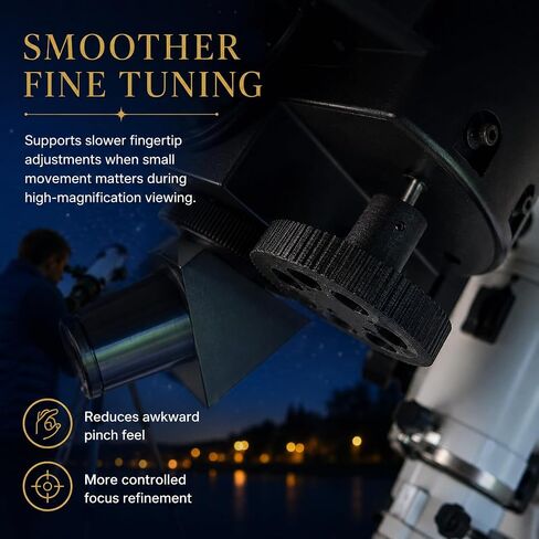 SplashNColor Fine Focus Knob Compatible with Meade ETX125 Telescope – Easier Precision Adjustment | Larger Grip Aid | Smooth Manual Control for Rear Focuser Refresh in Kuwait