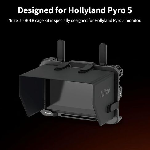 Nitze Monitor Cage for Hollyland Pyro 5, with Sunhood and HDMI Cable Clamp - JT-H01B in Kuwait