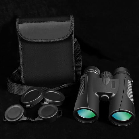High Power 15X50 Binoculars for Adults Waterproof 50mm Big Eyepiece Fogproof Binoculars with BAK4 Prism FMC Lens for Outdoor Stargazing Hunting Traveling Wildlife Bird Watching (Black) in Kuwait