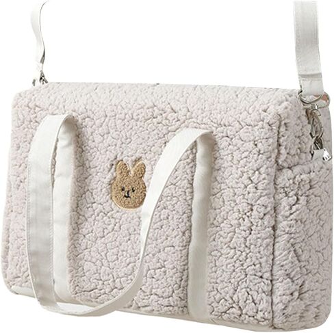 Pram Hanging Bag for Women Mom Bag Embroidered Rabbits Pattern Handbag Large Capacity Multifunction Diaper Fashionable in Kuwait