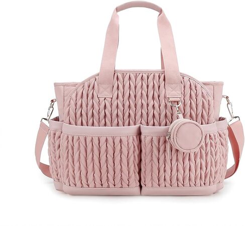 SONARIN Multi-Pockets Stylish Diaper Bag Tote,Waterproof Baby Nappy Changing Bag Mummy Messenger Bags with Pacifier Holder in Kuwait