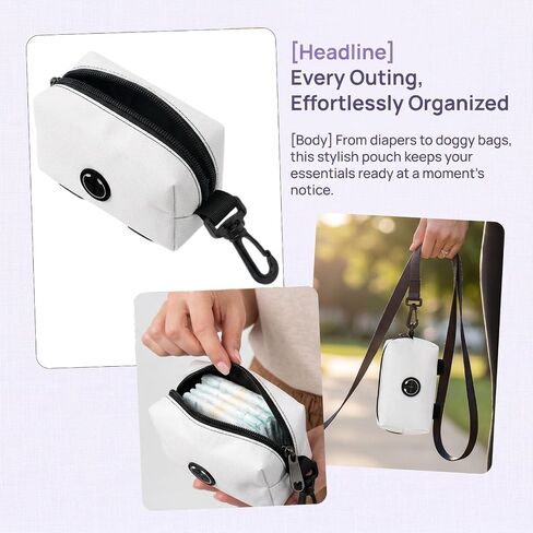 BESPORTBLE Portable Diaper Bag Dispenser Modern Streamlined Design with High Capacity and Extra Organization, Polyester Material for Travel and Newborn Use in Kuwait