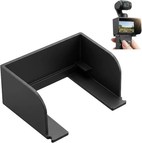 Sun Hood for DJI Osmo Pocket 3, Anti-Glare Screen Sunshade Protective Cover, Gimbal Camera Screen Guard for Outdoor Vlogging, Lightweight & Rotatable Compatible Accessory (Black) in Kuwait