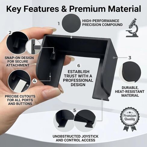 Sun Hood for DJI Osmo Pocket 3, Anti-Glare Screen Sunshade Protective Cover, Gimbal Camera Screen Guard for Outdoor Vlogging, Lightweight & Rotatable Compatible Accessory (Black) in Kuwait