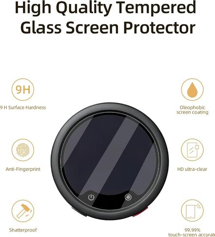 Screen Protector Compatible with for Insta 360 Mic Pro, 1 Pack Tempered Glass for Transmitter + 2 Pack Tempered Glass for Receiver, HD Clear Protective Film, Scratch Resistant, Bubble Free in Kuwait