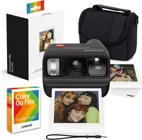 Polaroid Go Generation 3 Instant Black Film Camera Bundle | Compact Instant Camera for Travel, Selfies & Parties, Compatible with Polaroid Go Film, USB-C Rechargeable in Kuwait