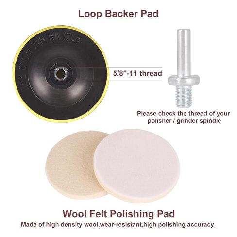 4 Inch Diamond Polishing Pads,22PCS Wet Polishing Kit with Backer Pad 50-6000 Grit Polishing Pad for Concrete Marble Stone Countertop Quartz Drill Grinder Polisher in Kuwait