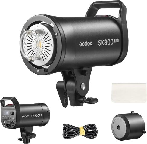Godox SK300IIIV SK300III-V Studio Flash Strobe, SK300III V 300Ws Monolight, Bowens Mount, Wireless X System, LED Modeling Lamp, 0.1-1.5s Recycle, GODOX SK 300 III V Strobe Light for Photography - 110V in Kuwait