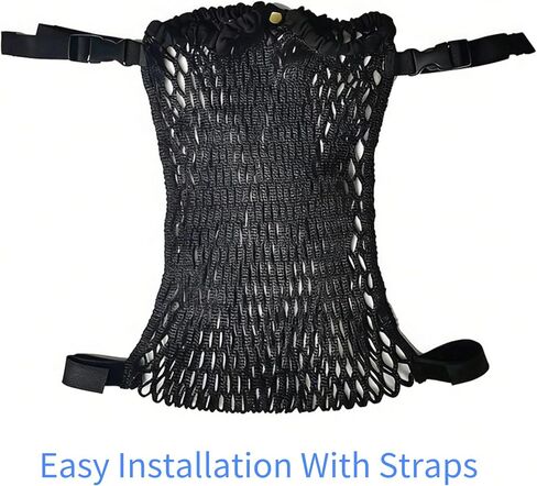 Universal Stroller Organizer, Polyester Net Mesh Bag Fits for Nuna, Britax, Doona Strollers, Hanging Storage Bag with Adjustable Velcro, Non-Slip Stroller Mesh Net for Accessories (Black) in Kuwait