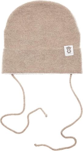 Single-Layer Knit Baby Hat, Wool Beanie for Newborns 0-12 Months, Beige, Pink Colors in Kuwait