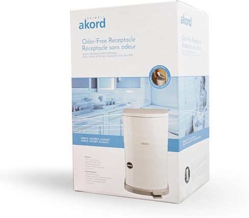 Janibell Akord 330 Adult Diaper Pail System Bundle - Includes 11-Gallon Adult Diaper Pail & 2-Count Refill Liners in Kuwait