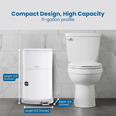Janibell Akord 330 Adult Diaper Pail System Bundle - Includes 11-Gallon Adult Diaper Pail & 2-Count Refill Liners in Kuwait