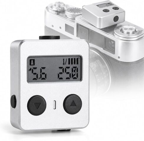 Lightweight Camera Top Light Meter, Ambient Light Digital Exposure Meter, Adjustable Shoe Mount, Ev Range 1–22, 30° Fov with OLED Display, for Film Cameras, Photography and Studio Use in Kuwait