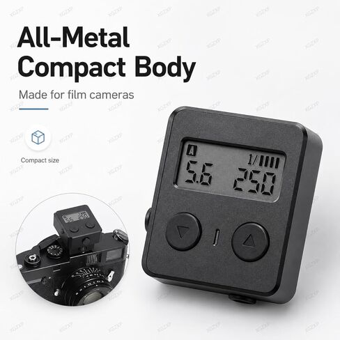 Lightweight Camera Top Light Meter, Ambient Light Digital Exposure Meter, Adjustable Shoe Mount, Ev Range 1–22, 30° Fov with OLED Display, for Film Cameras, Photography and Studio Use in Kuwait