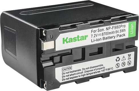 Kastar 3 Pack Battery and LCD Dual Fast Charger for Sony NP-F980 Pro NP-F970 LED Video Light CN-126 CN-160 CN-216 CN-304 VL600 YN300 and Other LED Light in Kuwait