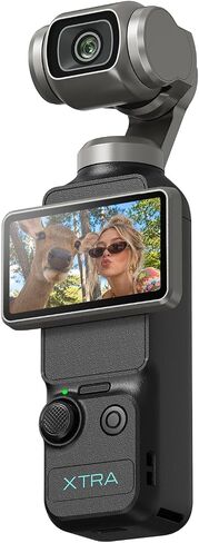 Xtra Muse with 128GB microSD, Vlogging Camera with 1'' CMOS & 4K/120fps Videos, Pocket Camera with 3-Axis Gimbal Stabilizer, Fast Focusing, Digital Video Camera for Photography, Digital Camera in Kuwait