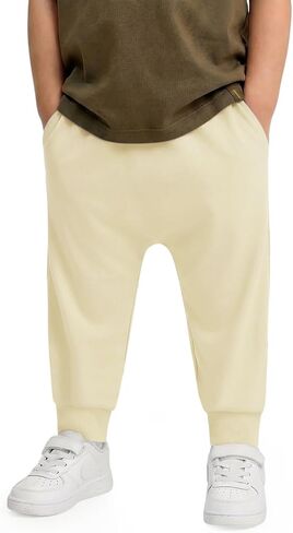 Haloumoning Toddler Baby Boy Pants Little Kids Pull On Elastic Waist Jogger Pants Harem Bottoms 9M-8Y in Kuwait