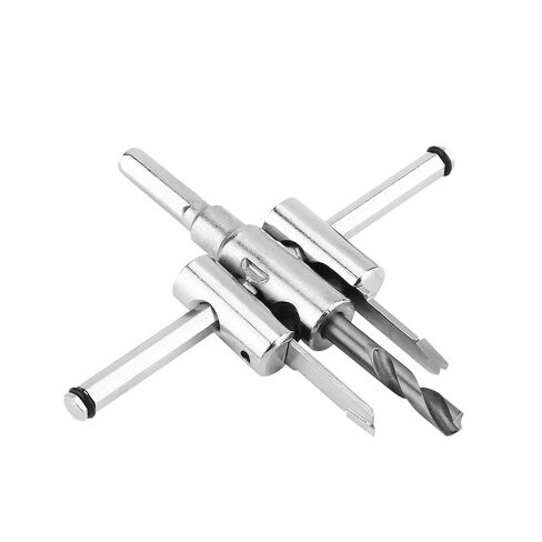 FTVOGUE 30-120mm Adjustable Hole Saw Drill Bit, Alloy Steel Tool for Wood Plastic Gypsum Boards, Compatible with Electric and Bench Drills in Kuwait