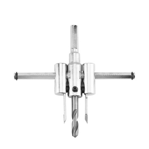 FTVOGUE 30-120mm Adjustable Hole Saw Drill Bit, Alloy Steel Tool for Wood Plastic Gypsum Boards, Compatible with Electric and Bench Drills in Kuwait