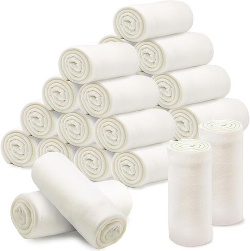 24 Pcs Fleece Blankets Bulk 60 x 50 in, Soft Lightweight Throw Blankets in Bulk for Wedding Bed Couch Outdoor Use Homeless, Large Cozy Wool Valentine's Blankets(White) in Kuwait