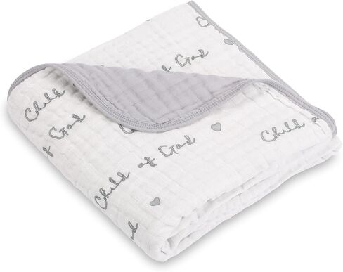 LollyBanks Muslin Baby Blanket 100% Organic Cotton, Muslin Quilt Lightweight, Toddler Blanket for Boys and Girls, 6 Layers Baby Blankets 47"x 47", Soft Nursery Receiving Blankets (Golf Print) in Kuwait