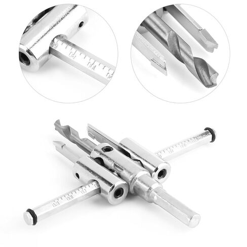 FTVOGUE 30-120mm Adjustable Hole Saw Drill Bit, Alloy Steel Tool for Wood Plastic Gypsum Boards, Compatible with Electric and Bench Drills in Kuwait