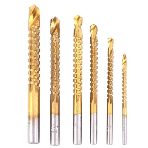 JTLB Saw Bits, 6Pcs High Speed Steel Woodworking Drill Bits 3mm 4mm 5mm 6mm 6.5mm 8mm, with Power Tool Accessories, for Thin Metal and Wood Panels in Kuwait
