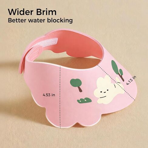 Baby Shower Cap Cover - Adjustable Baby Bath Visor with Ear Protection Visor for Kids & Toddlers, Shampoo Waterproof Baby Hair Washing Shield, Soft baby Bath Hat Suitable for Children (Bunny) in Kuwait