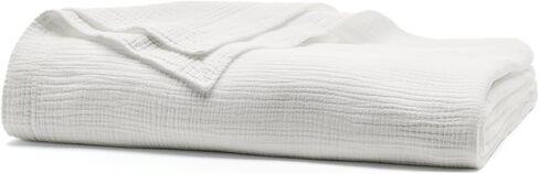 BOLL & BRANCH Dream Bed Blanket, Twin/Twin XL, Sky | Luxury 100% Organic Cotton - Soft, Lightweight and Breathable - Cloud-Like Touch in Saudi Arabia