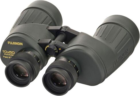 Fujinon 10x50 FMTR-SX Polaris Binoculars, Waterproof Wide Angle Porro Prism Optics, Individual Focus Marine & Astronomy Viewing Bundle With Suspender Harness Binocular Strap + Cleaning kit + More in Kuwait