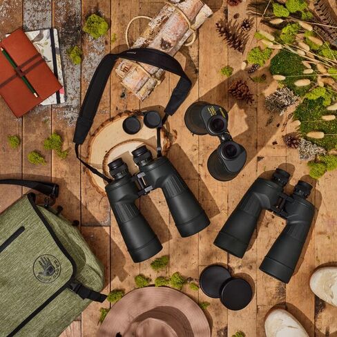Fujinon 10x50 FMTR-SX Polaris Binoculars, Waterproof Wide Angle Porro Prism Optics, Individual Focus Marine & Astronomy Viewing Bundle With Suspender Harness Binocular Strap + Cleaning kit + More in Kuwait