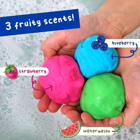 Mr. Bubble Soapy Bath Dough, Three Assorted Colors and Scents, Pack of 6 in Kuwait