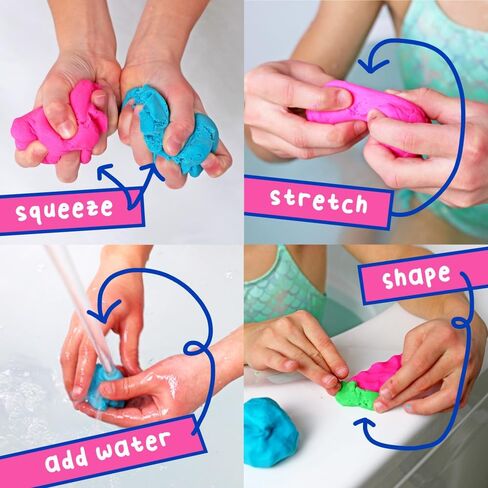 Mr. Bubble Soapy Bath Dough, Three Assorted Colors and Scents, Pack of 6 in Kuwait