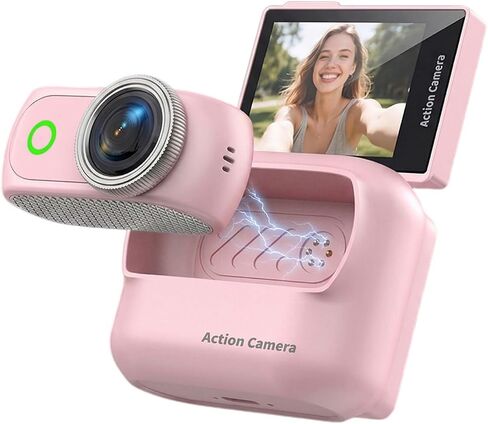 4K Ultra HD Anti-Shake Magnetic Separable Mini Panoramic Vlog Camera for Outdoor Travel in Kuwait
