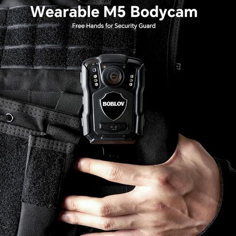 BOBLOV Body Camera Magnet Mount, 6pcs/8pcs Magnets Optional, Universal Magnetic Suction Back Clip and M5 Body Camera, 2K Police Body Cam for Law Enforcement, 4200mAh for 12 Hours (64GB-NOGPS Style) in Kuwait