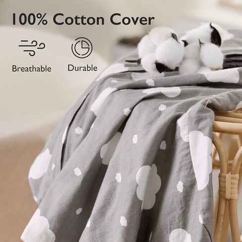 Momcozy Nursing Pillow Cover for Original Pillow- Pioneering Safety Fence - Plus Size Breastfeeding Pillow for Ergonomic Comfort & Support-Easier and Healthier Nursing, Cotton Cover Only in Kuwait