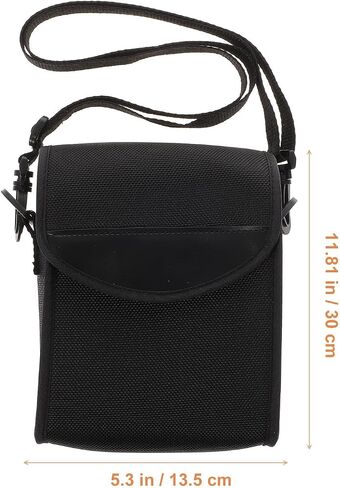 Portable Binoculars Organizer Bag with Easy Open and Close Feature, Made of Sturdy 1680d and Sponge Material, Classic Solid Black Design for Storage and Home Use in Kuwait