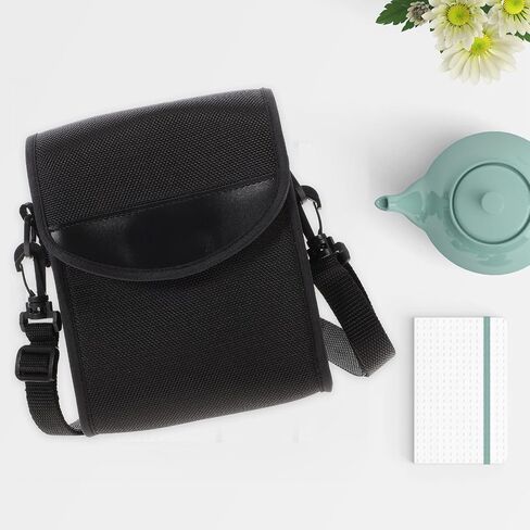 Portable Binoculars Organizer Bag with Easy Open and Close Feature, Made of Sturdy 1680d and Sponge Material, Classic Solid Black Design for Storage and Home Use in Kuwait