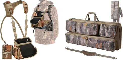 Silent Binocular Chest Pack Bino Case Dual Use + Compound Bow Case Archery Bag Arrow Pockets in Kuwait
