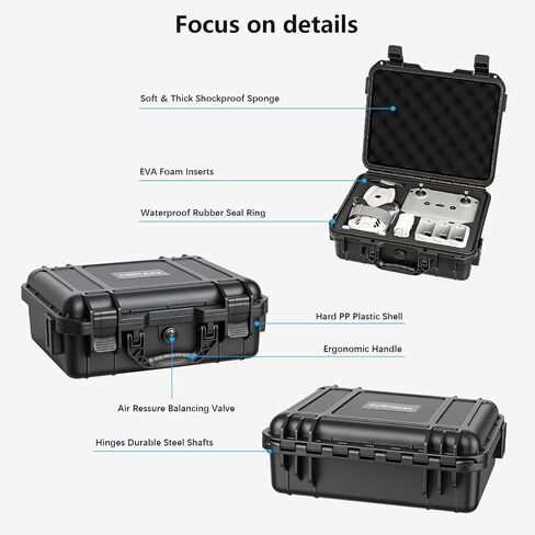FPVtosky Hard Case for Lito 1, Carrying Case for DJI Lito 1, Compatible with RC-N3, Battery, Charger Hub and Other Accessories [CASE ONLY ] in Kuwait
