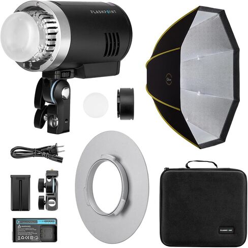 Flashpoint XPLOR 300 Pro TTL R2 Monolight, Bundle with ParaSnap Octa 36" Softbox and Speedring in Kuwait