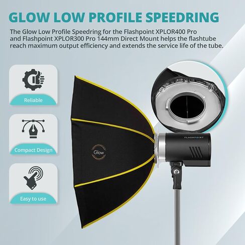 Flashpoint XPLOR 300 Pro TTL R2 Monolight, Bundle with ParaSnap Octa 36" Softbox and Speedring in Kuwait