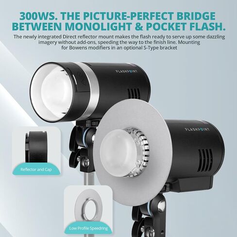 Flashpoint XPLOR 300 Pro TTL R2 Monolight, Bundle with ParaSnap Octa 36" Softbox and Speedring in Kuwait