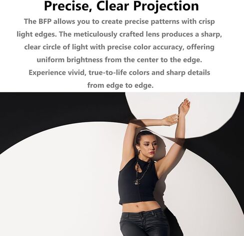Godox BFP Flash Projection Attachment for Bowens Mount Flash Speedlite,360°Rotatable Design,EF Lens Mount,Speedlight Attachment for Godox AD600 Pro II/AD600 Pro/AD400Pro/SK400/SK400II/MS300/MS300V Etc in Kuwait