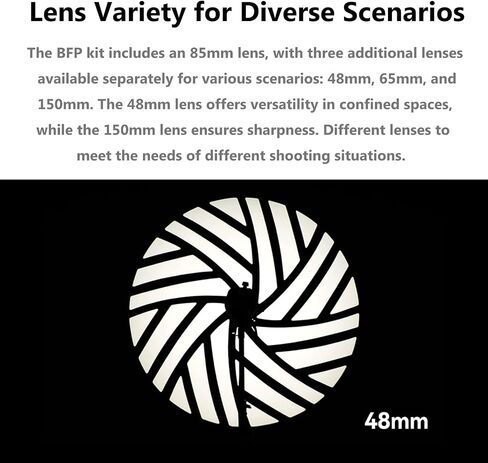 Godox BFP Flash Projection Attachment for Bowens Mount Flash Speedlite,360°Rotatable Design,EF Lens Mount,Speedlight Attachment for Godox AD600 Pro II/AD600 Pro/AD400Pro/SK400/SK400II/MS300/MS300V Etc in Kuwait