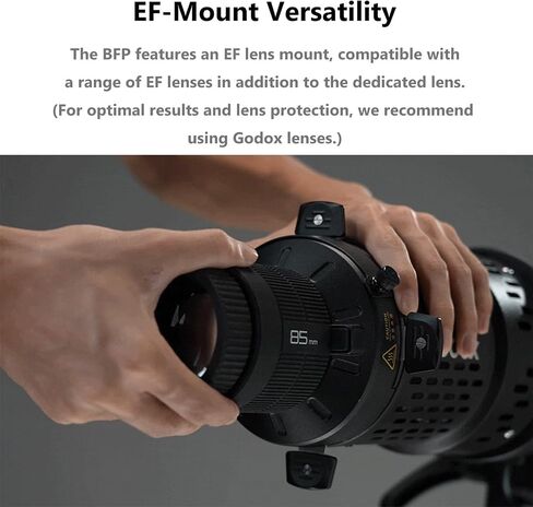 Godox BFP Flash Projection Attachment for Bowens Mount Flash Speedlite,360°Rotatable Design,EF Lens Mount,Speedlight Attachment for Godox AD600 Pro II/AD600 Pro/AD400Pro/SK400/SK400II/MS300/MS300V Etc in Kuwait