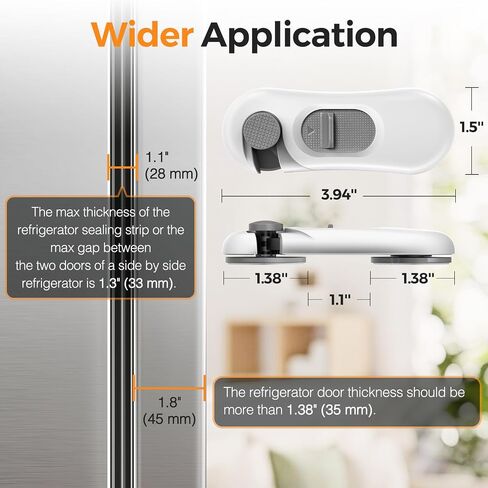 RV Refrigerator Door Latch for Travel&Camper, 2 Pack No Tools Need or Drill Fridge Door Lock, One-Handed Operation Freezer Lock to Keep Door Closed (Not Compatible with Built-in RV Fridges) in Kuwait